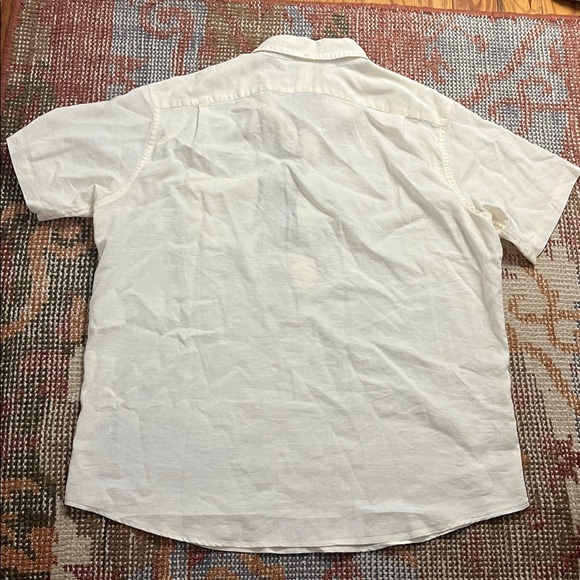 Cremieux Cream Linen Blend Short Sleeve Polo – Men’s Size XL - Picture 9 of 11